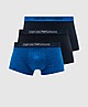 Blue Emporio Armani Loungewear 3 Pack Cotton Trunks