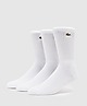White Lacoste 3 Pack Sport Socks
