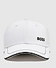 White BOSS Logo 1 Cap