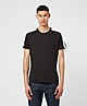 Black Calvin Klein Jeans Tape Shoulder T-Shirt