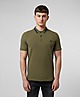Green Fred Perry Medal Stripe Polo Shirt