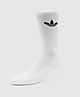 White adidas Originals 3 Pack Trefoil Crew Socks