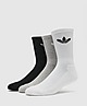 Multi/White adidas Originals 3 Pack Trefoil Crew Socks