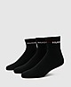 Black HUGO 3 Pack Ribbed Logo Socks