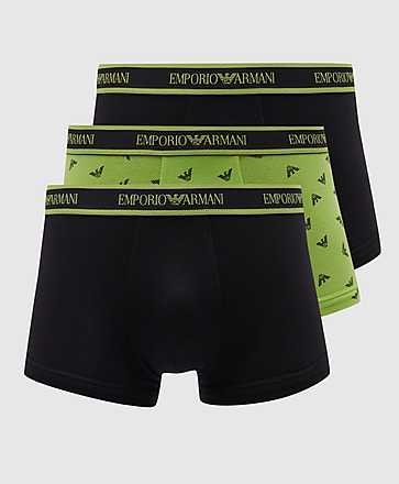 Emporio Armani Loungewear Core 3 Pack Printed Trunks