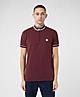 Red Pretty Green Marriot Zip Polo Shirt