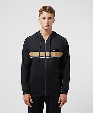 BOSS Loungewear Signature Stripe Zip Hooded Sweatshirt