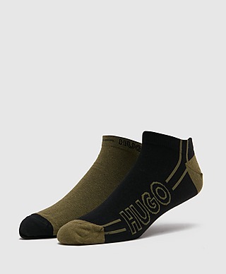 HUGO 2 Pack Logo Stripe Socks