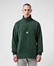 Green adidas Originals Teddy Fleece Half Zip Sweatshirt