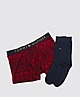 Red/Blue Tommy Hilfiger Trunk & Socks Gift Set
