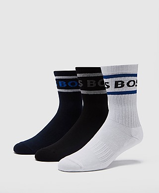 BOSS 3 Pack Ribbed Stripe Socks