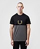 Black/Grey Fred Perry Circle Colour Block T-Shirt