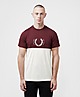 Red/White Fred Perry Circle Colour Block T-Shirt
