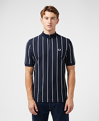 Fred Perry Stripe 1/2 Zip Polo Shirt