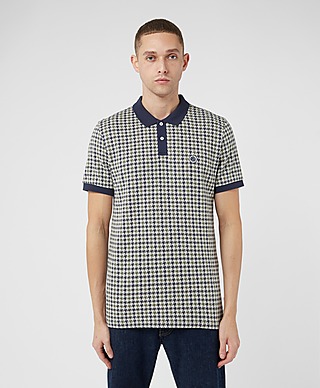 Pretty Green All Over Houndstooth Polo Shirt