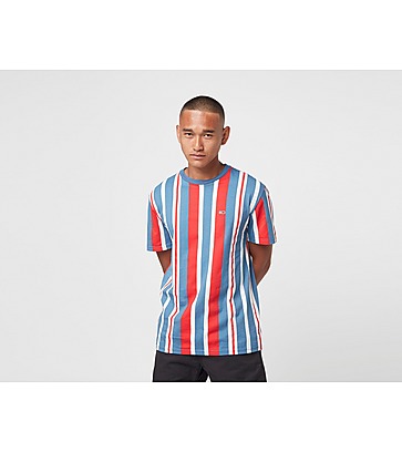 Tommy Hilfiger Red White Blue Stripe T-shirt White - Terraces Menswear