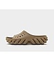 Brown Crocs classic shoe in mint