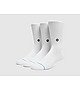White/Black Stance Icon Crew Socks (3-Pack)