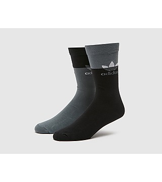 adidas Originals 2 Pack Colourblock Thin Crew Socks