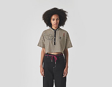 Fred Perry Amy Winehouse Cropped Gingham Pique Shirt