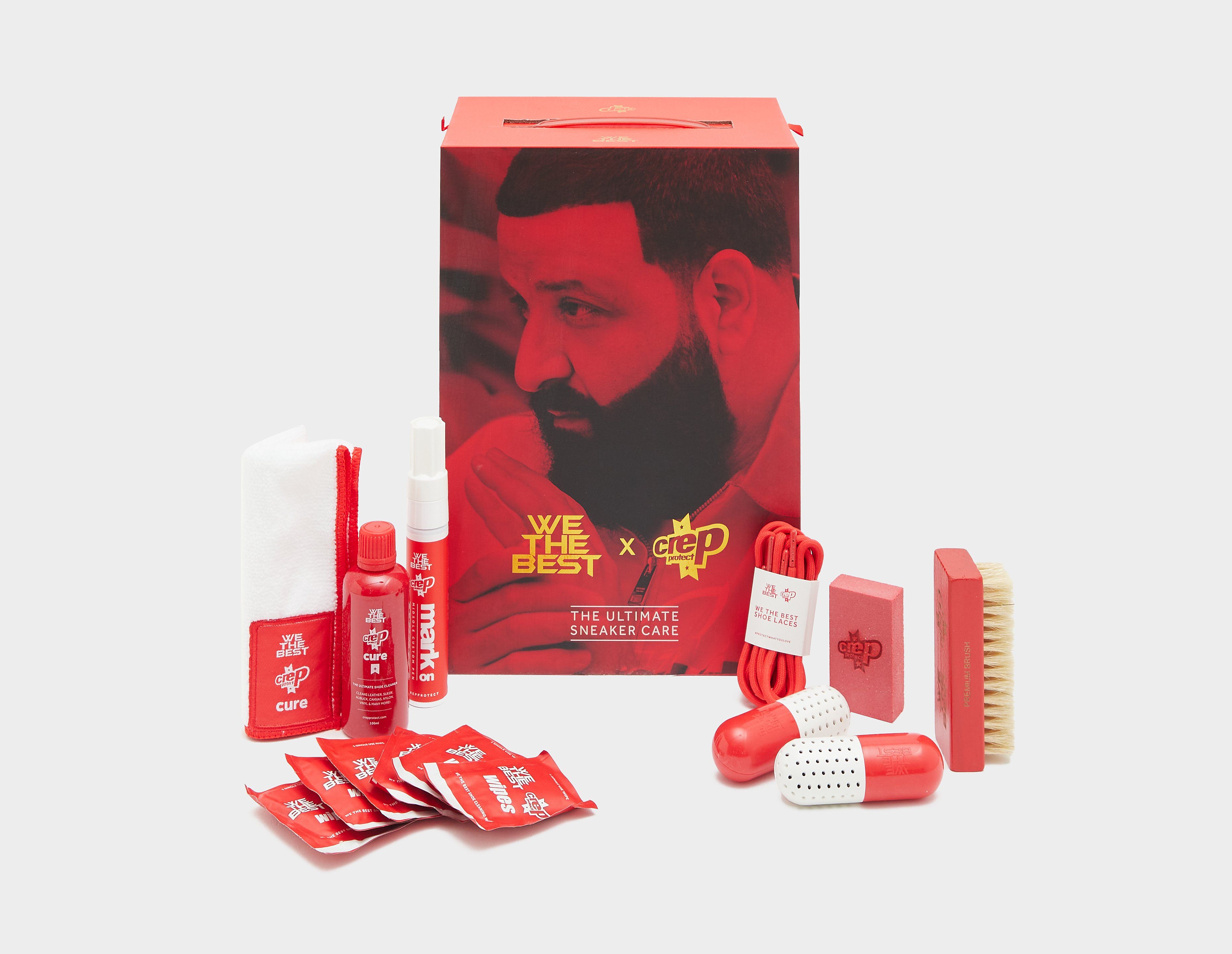 crep protect x dj khaled sneaker care box, red