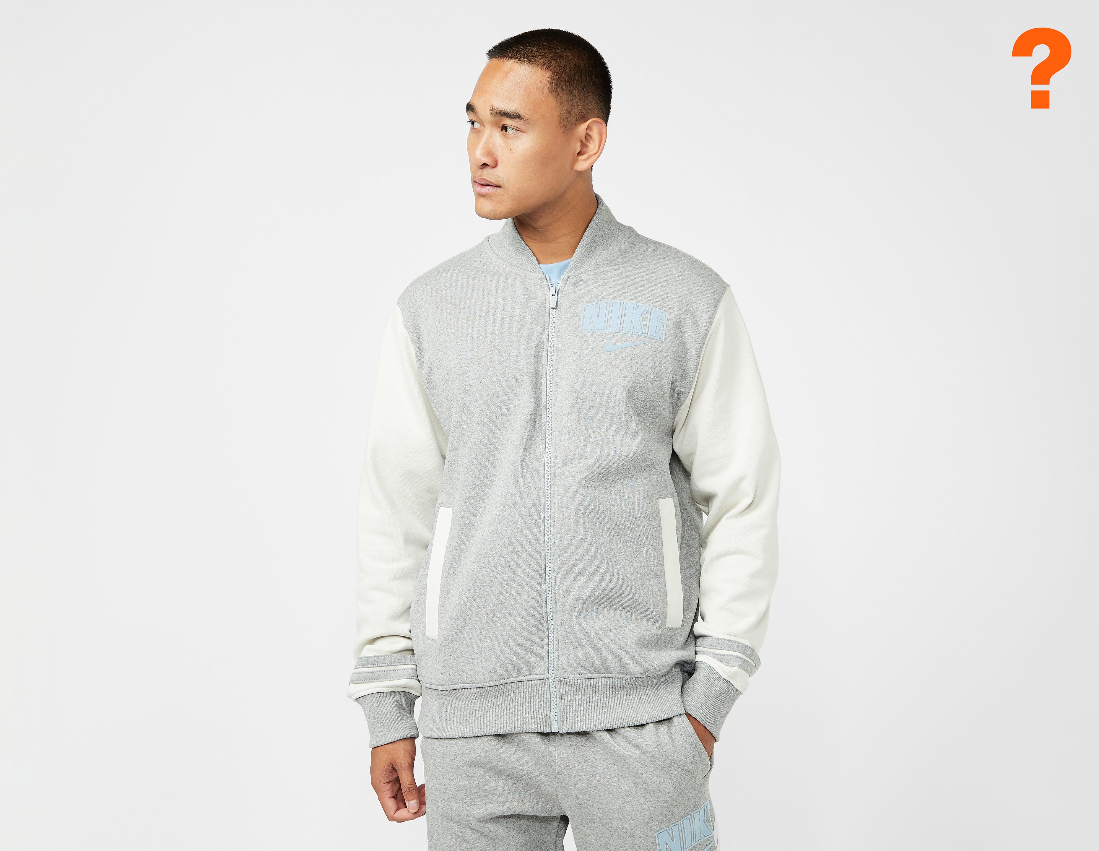 Nike Sportswear Fleece Varsity Jacket, Grey