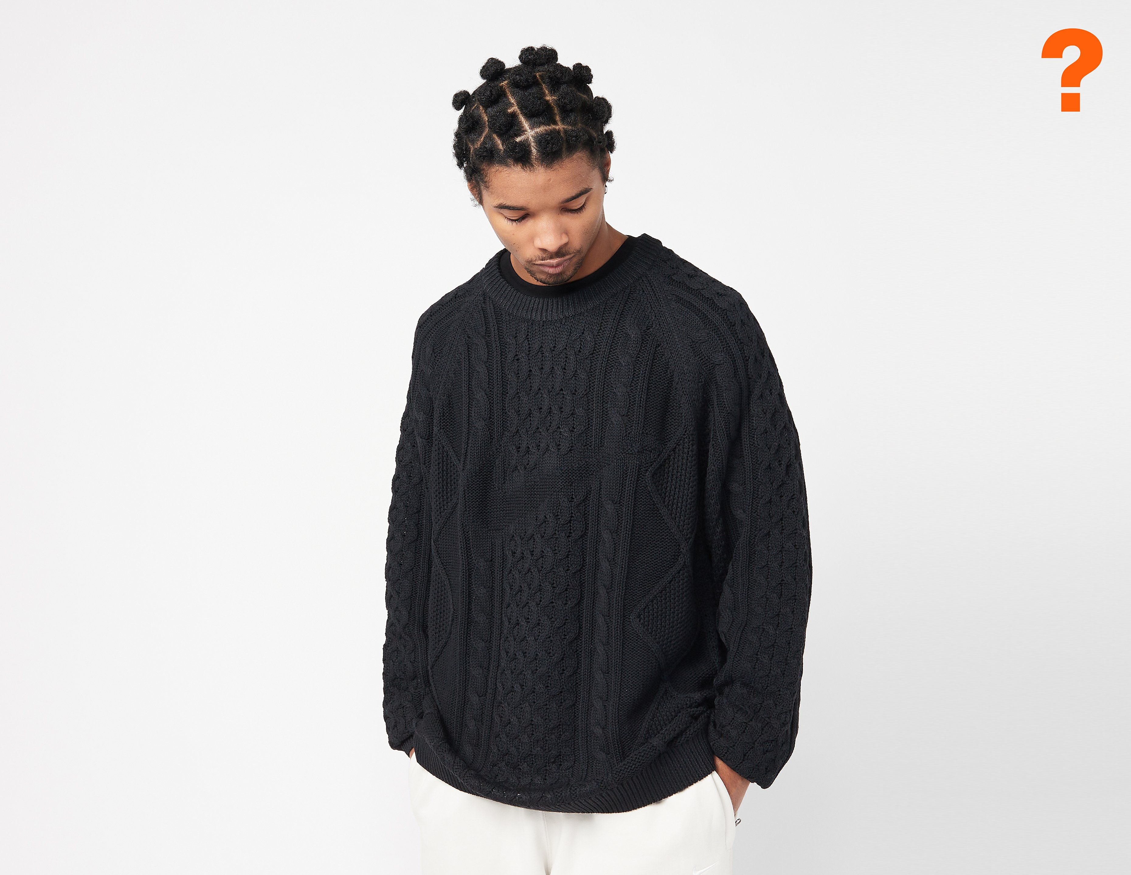 Nike Sportswear Cable Knit Sweatshirt, Black