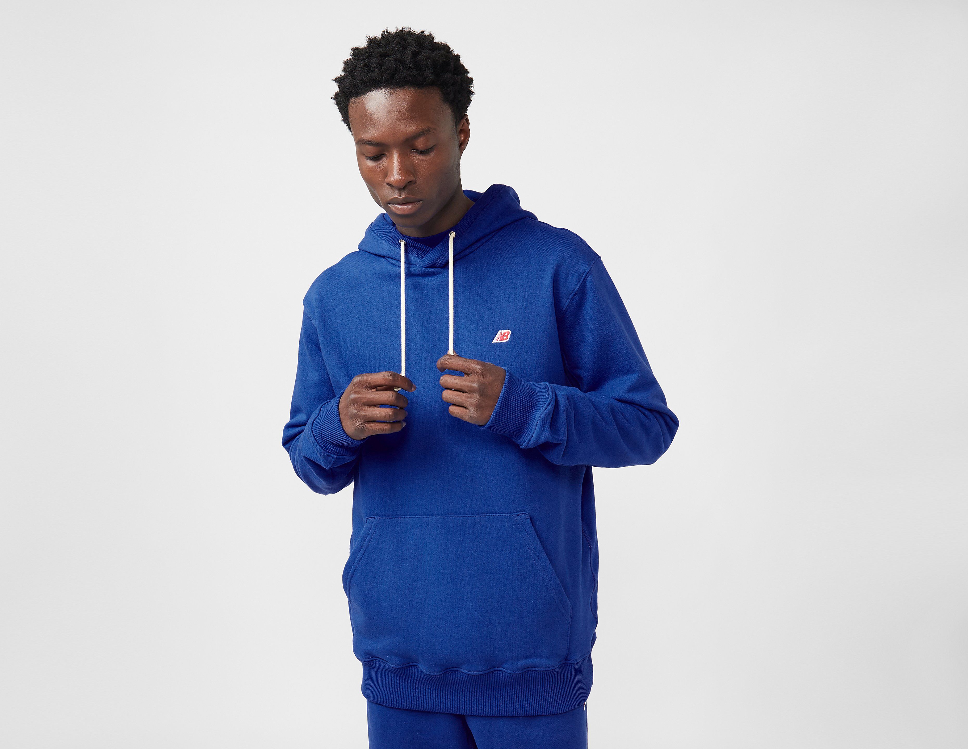new balance made in usa core hoodie, blue