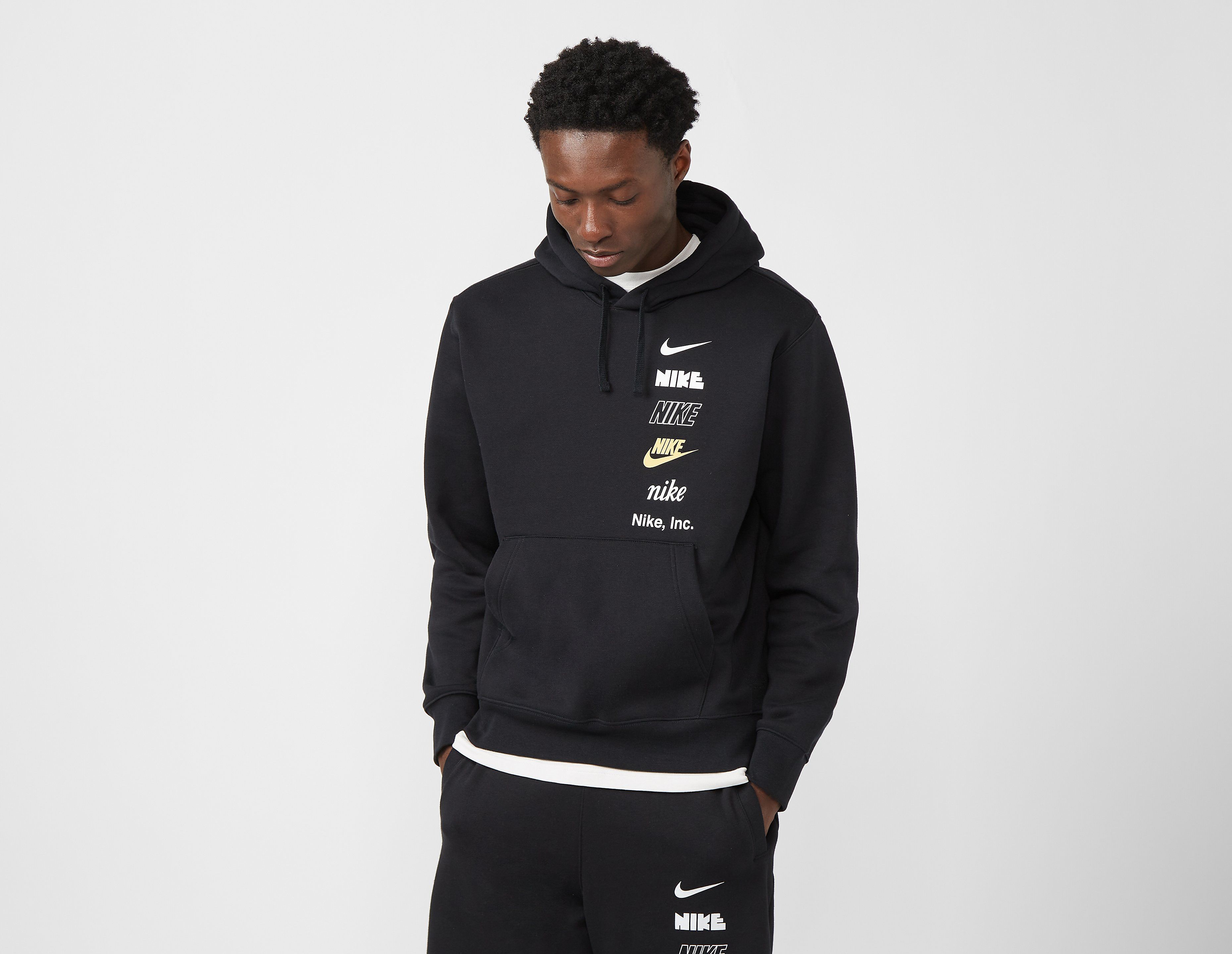 Nike Stack Logo Hoodie, Black