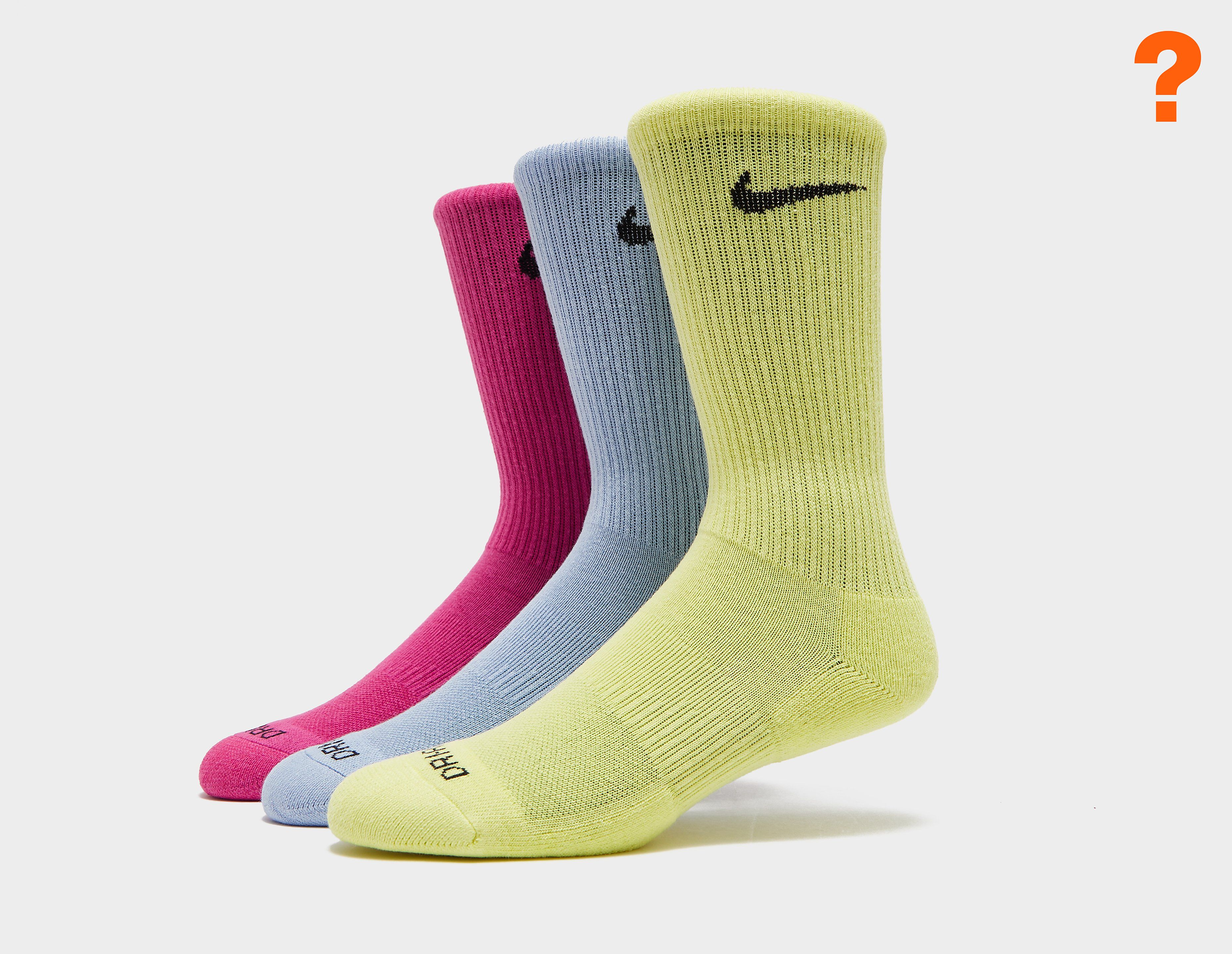 Nike Everyday Plus Cushioned Crew Socks (3-Pack), Multi