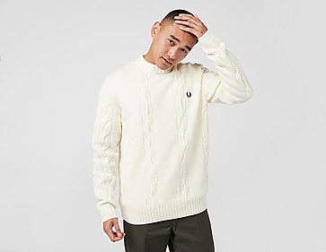 Fred Perry Cable Knit Crew Neck Jumper