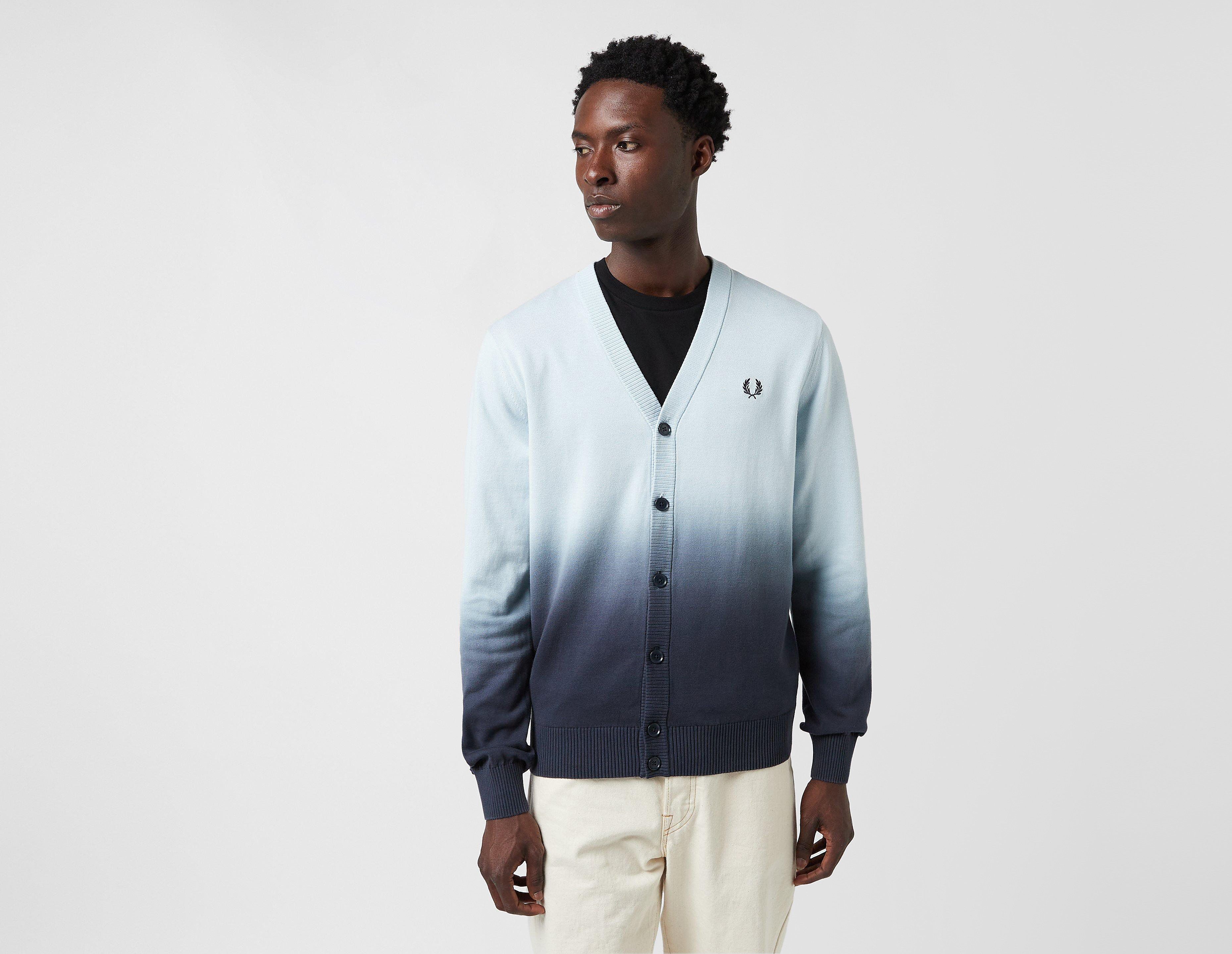 fred perry ombre cardigan, blue