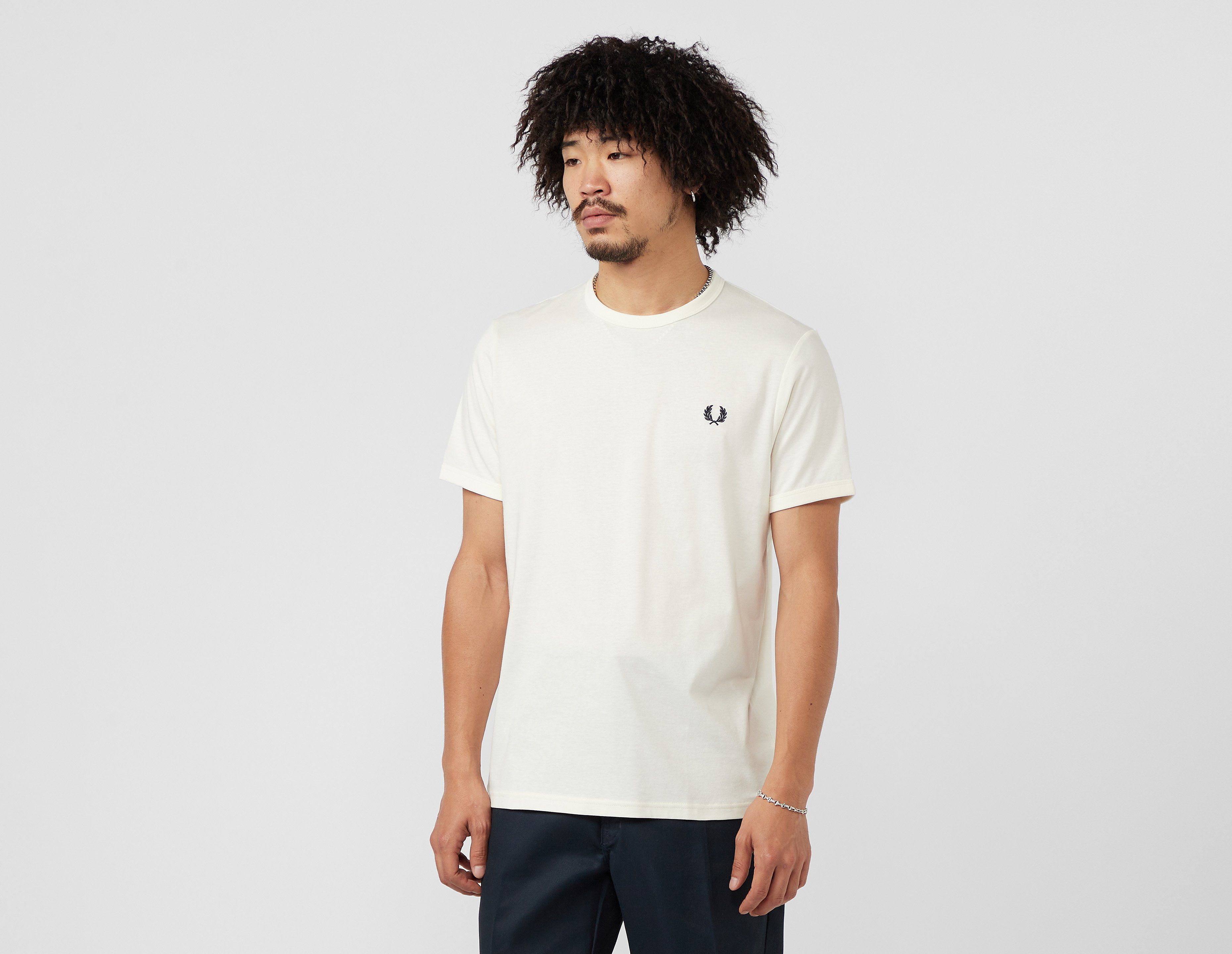 fred perry ringer t-shirt, white