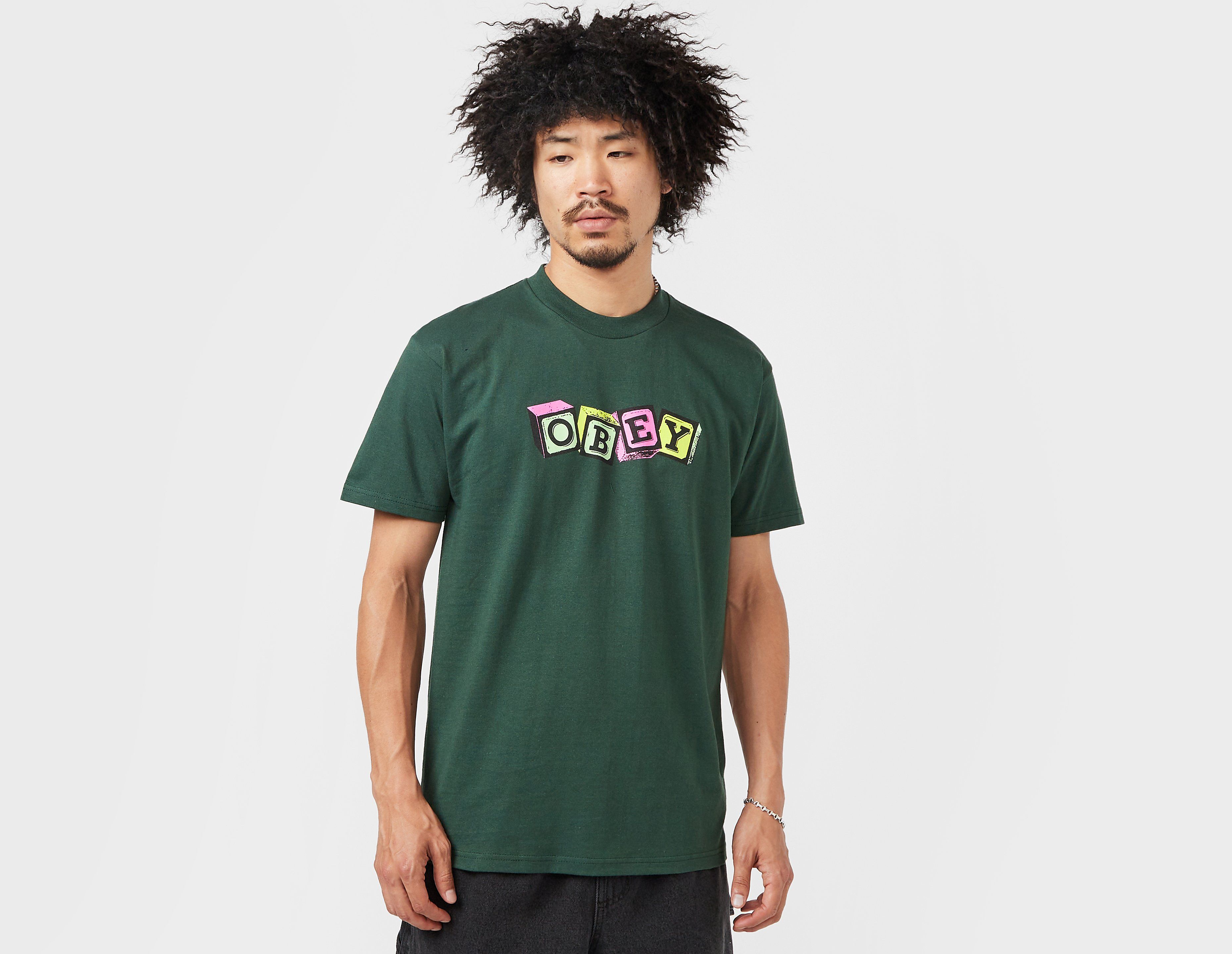obey toy blocks t-shirt, green