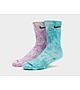 Vaaleanpunainen/Sininen Nike Cushioned Tie Dye Crew Socks (2-Pairs)