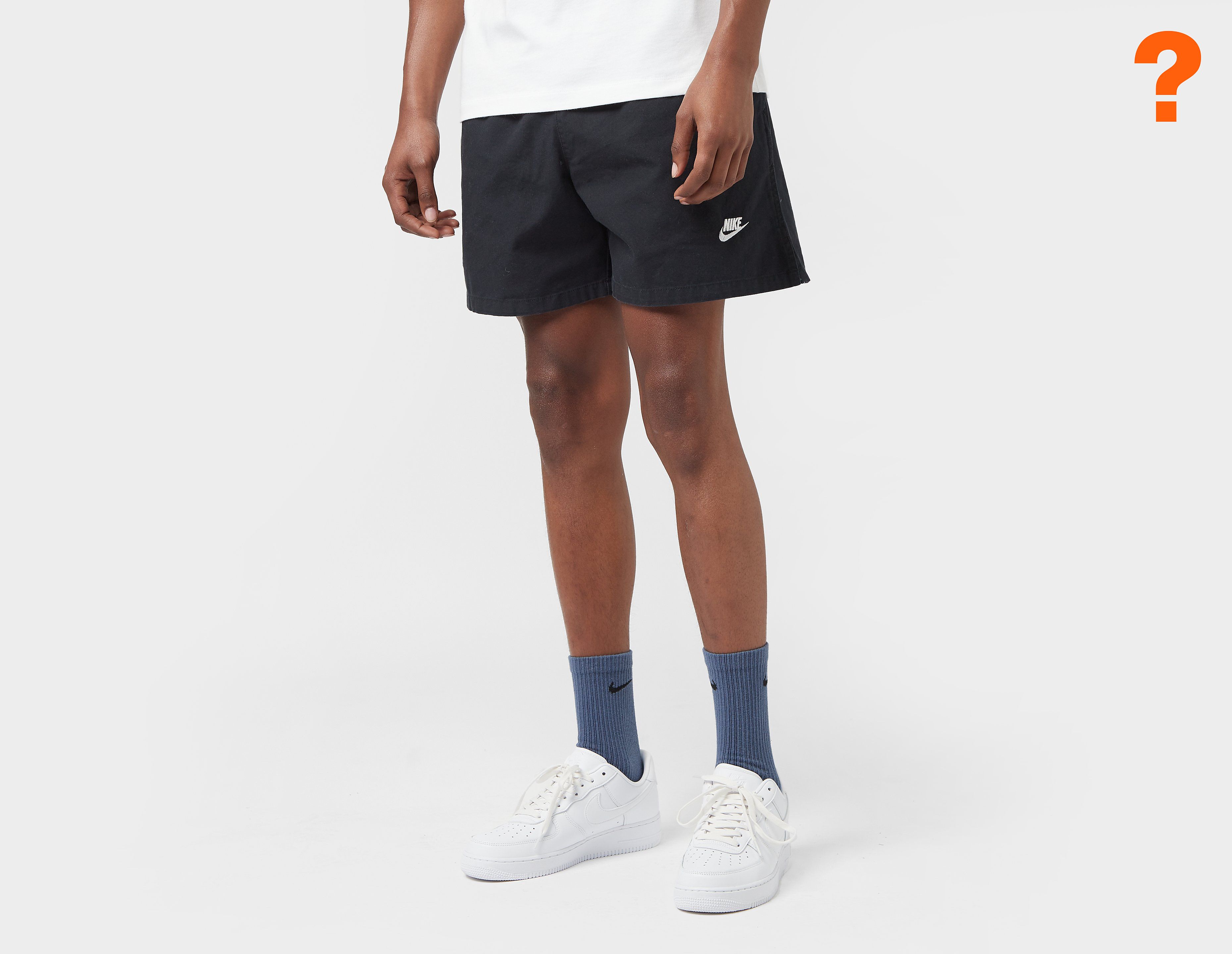 nike club woven washed flow shorts, black