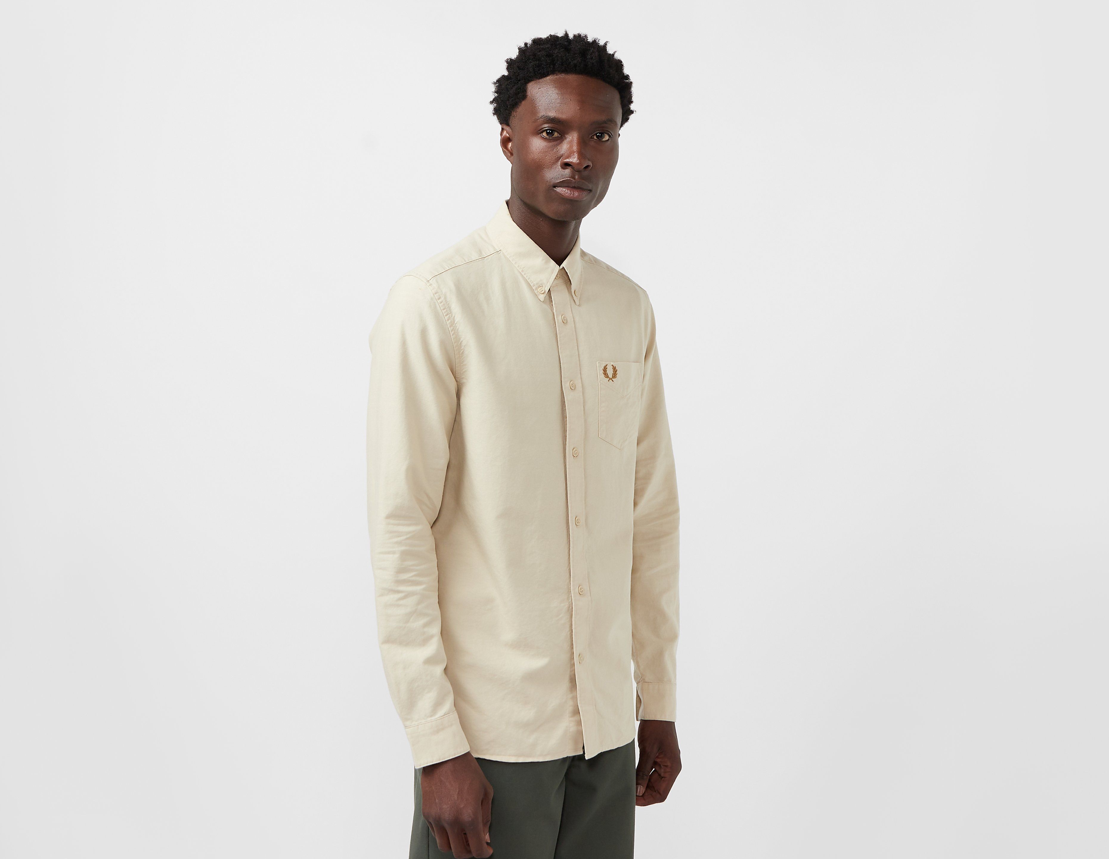 fred perry oxford shirt, beige