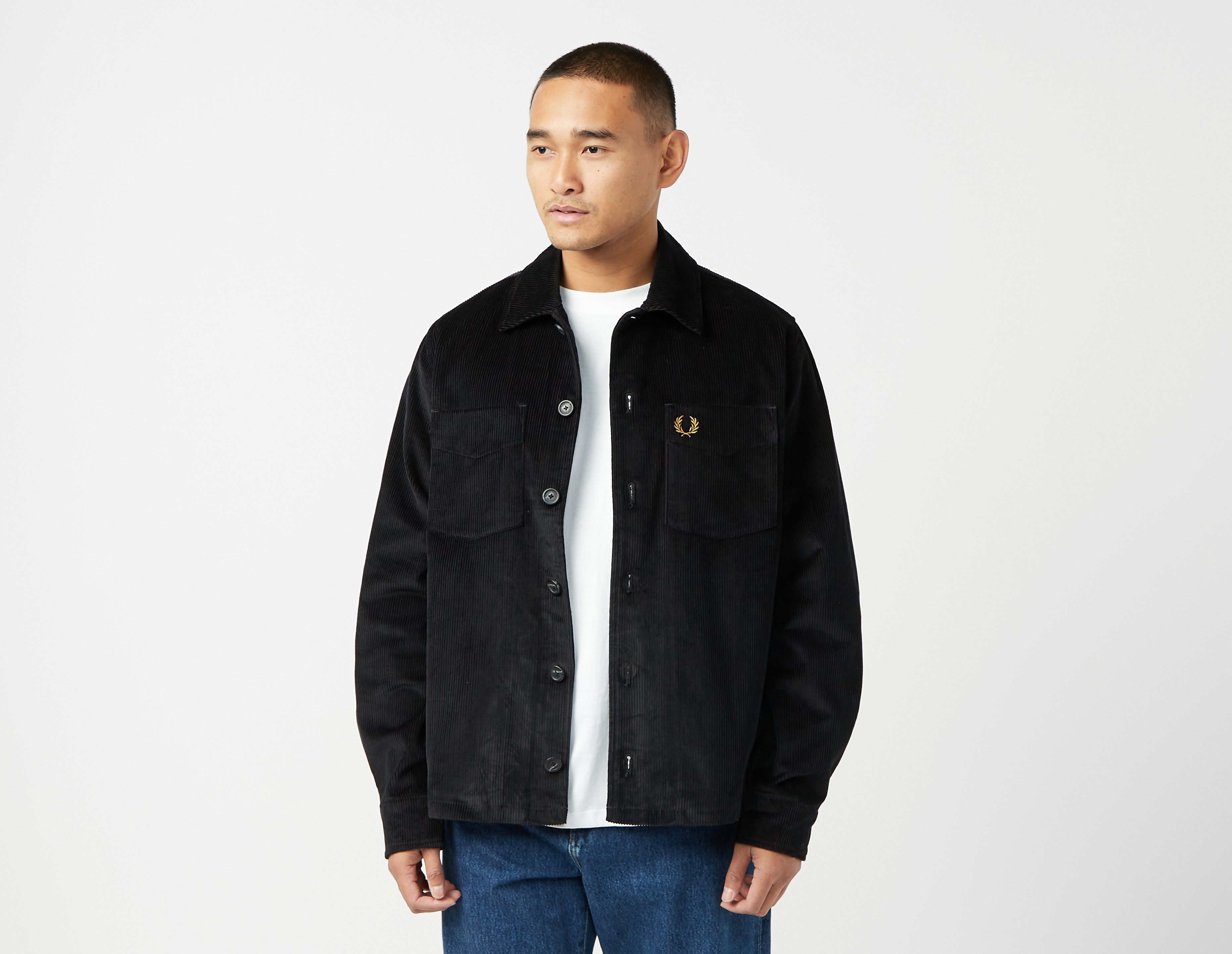 Fred Perry Corduroy Overshirt, Black