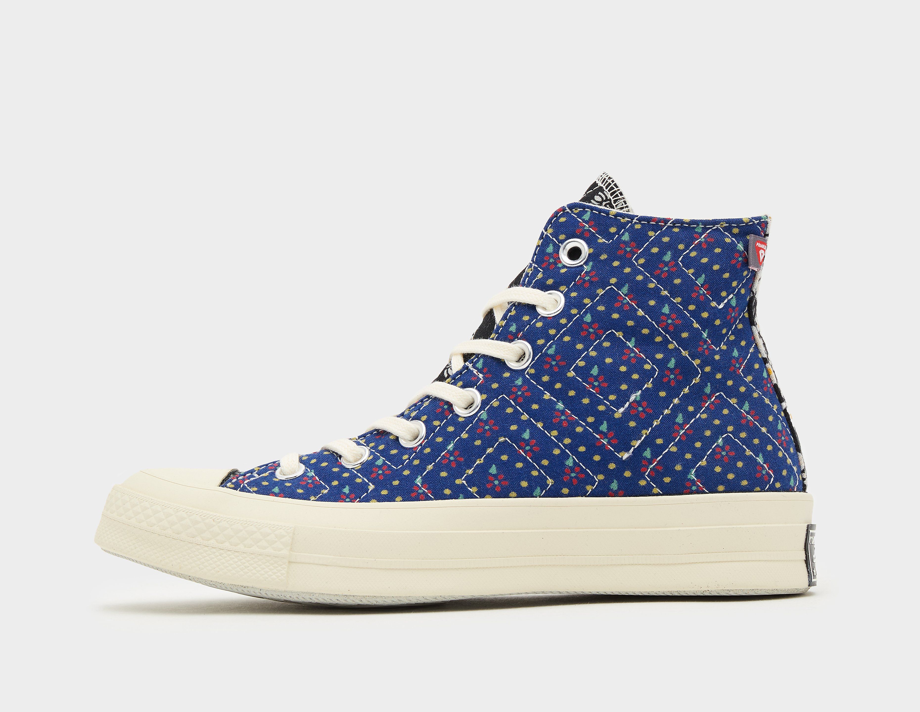 converse upcycled floral chuck 70 hi women's, blue