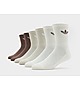 Multicolor adidas Originals 6-Pack Trefoil Cushion Crew Socks
