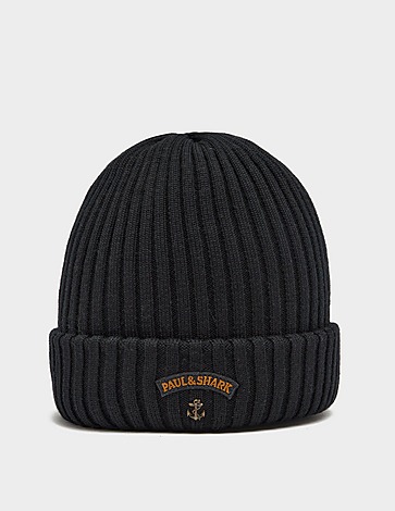 Paul and Shark Ribbed Knitted Logo Beanie