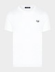 White Fred Perry Core Ringer T-Shirt