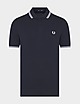 Blue/White Fred Perry Twin Tipped Polo Shirt