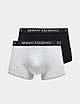 Black/Grey Armani Exchange 2 Pack Boxer Shorts