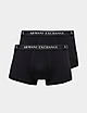 Black Armani Exchange 2 Pack Boxer Shorts