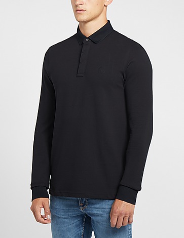 Armani Exchange Chest Logo Long Sleeve Polo Shirt
