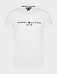 White/White Tommy Hilfiger Embroidered Logo T-Shirt