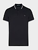 Black/Grey/White Fred Perry Twin Tipped Polo Shirt