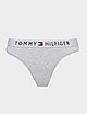 Grey Tommy Hilfiger Underwear Logo Thong