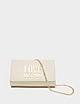 White Love Moschino Letter Chain Flap Bag